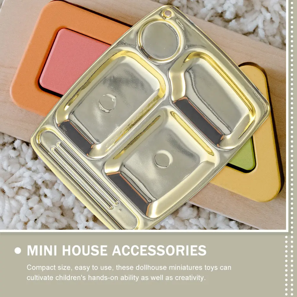 

Набор из 12 миниатюрных сервировочных подносов для кукольного домика, премиум-класса, безопасные тарелочки для игрушечной еды, для детских ролевых игр, мини-домик