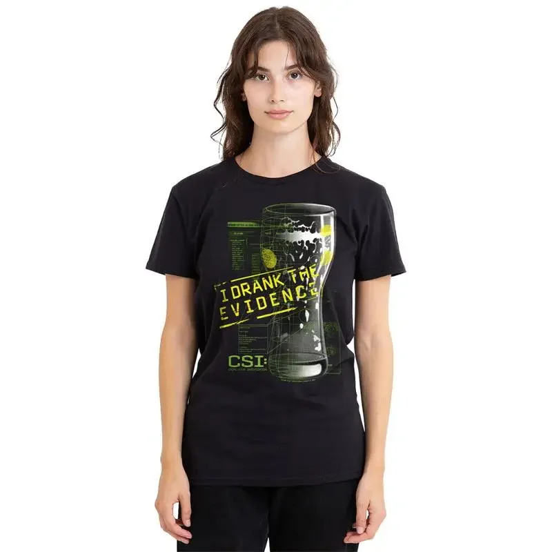 Csi I Drank The Evidence Ladies T Shirt S 2Xl Black