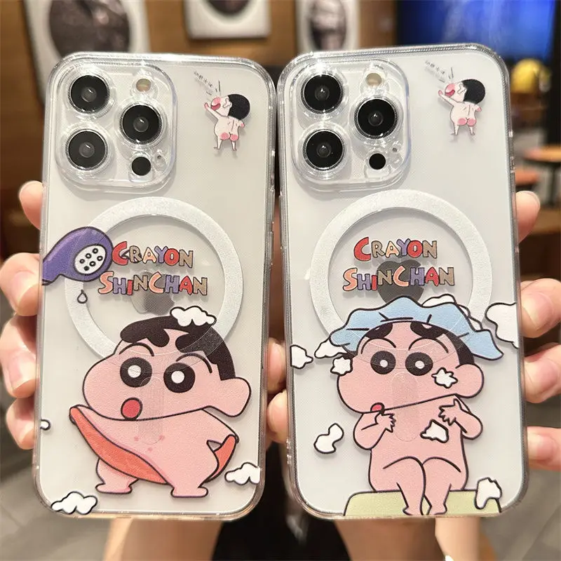 Funny and amusing Magnetic suction Phone Case For iPhone 16 14 Pro Max 15 11 12 13 XR 8 7 Plus X XS SE 2020 2022 Cover