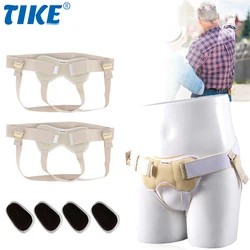 TIKE 2Pcs Hernia Belt Truss Inguinal or Sports Hernia Support Brace Pain Relief Recovery Strap with 4 Removable Compression Pads