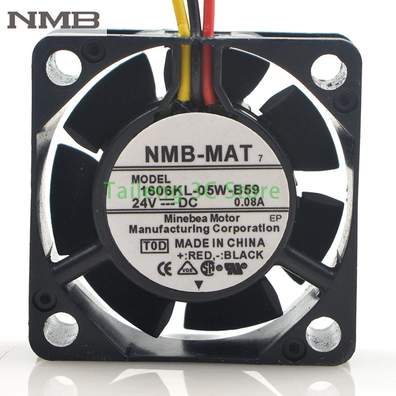 

For NMB 4015 40*40*15MM 1606KL-05W-B59 L02 DC 24V 0.08A FH6-1742 3 Wire Cooling Fan