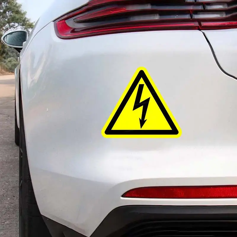 Logo Stickers Label Signs Danger with Electricity High Voltage Caution Fence Panel Labels Electrical Warning SH519