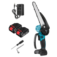 Drillpro 8 Inch Brushless Electric Saw Chainsaw With Oiler Cordless Garden Woodworking Cutting Power Tool For 18V Battery