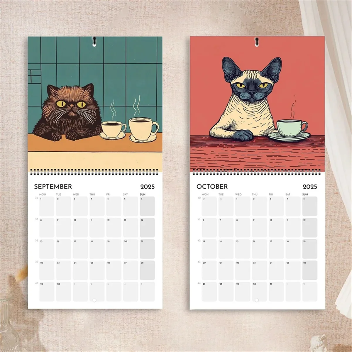 2025 Cat Calendar - Cats ' with Coffee 2025 Cats ' with Coffee Calendar for Home Calendar