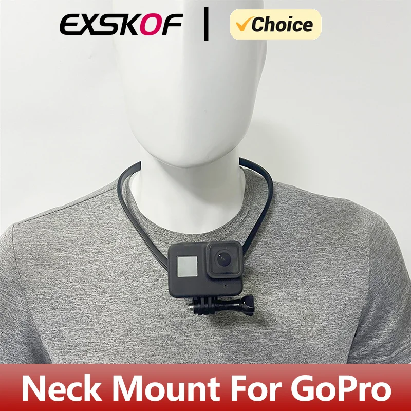 Adjustable Neck Mount Necklace Holder For GoPro Hero 12 11 10 9 8 7 6 5 4 Insta360 X2 X3 DJI Osmo Action Camera Accessories