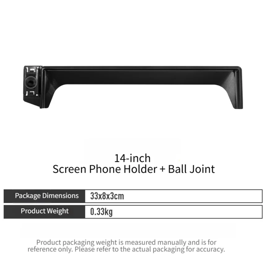 /Black /14 /Inch Car Phone Holder Mount Stand ABS Clip On Bracket For Toyota For RAV4 2026 Center Console Screen GPS Navigation