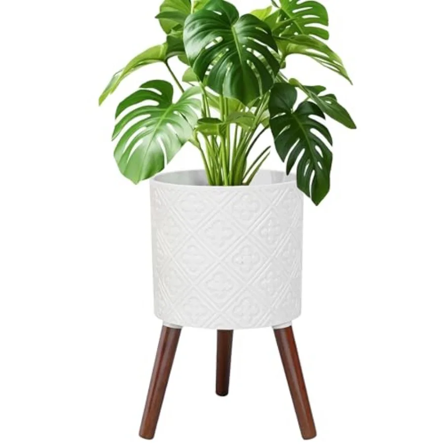 

Plant Pot with Stand Planter for Indoor Plants Modern Large Flower Planter Pot with Draage Holes for Outdoor atte