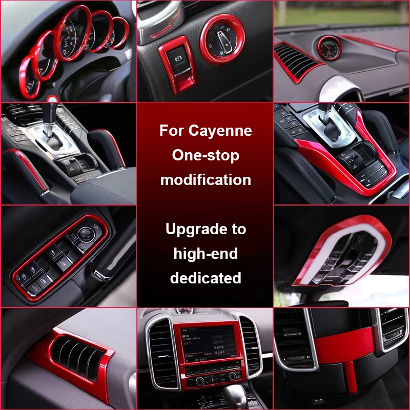 For Porsche Cayenne 2011 2012 2013 2014 2015 2016 2017 Instrument Panel Decorative Strip Special Sticker Interior Modification - view 2