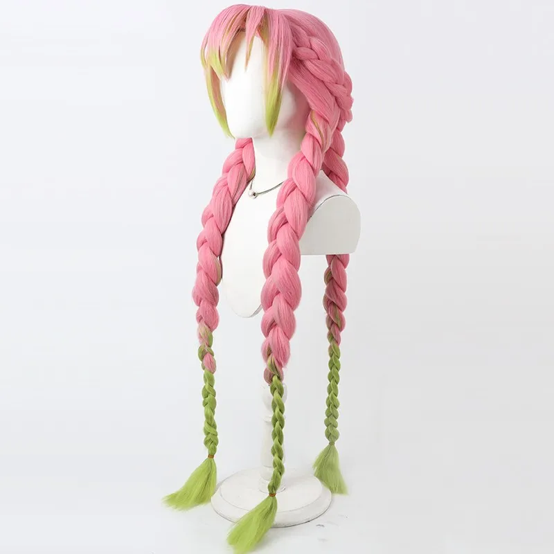 Mignon شيطان القاتل Kanroji Mitsuri شعر مستعار تأثيري سميكة طويلة التدرج