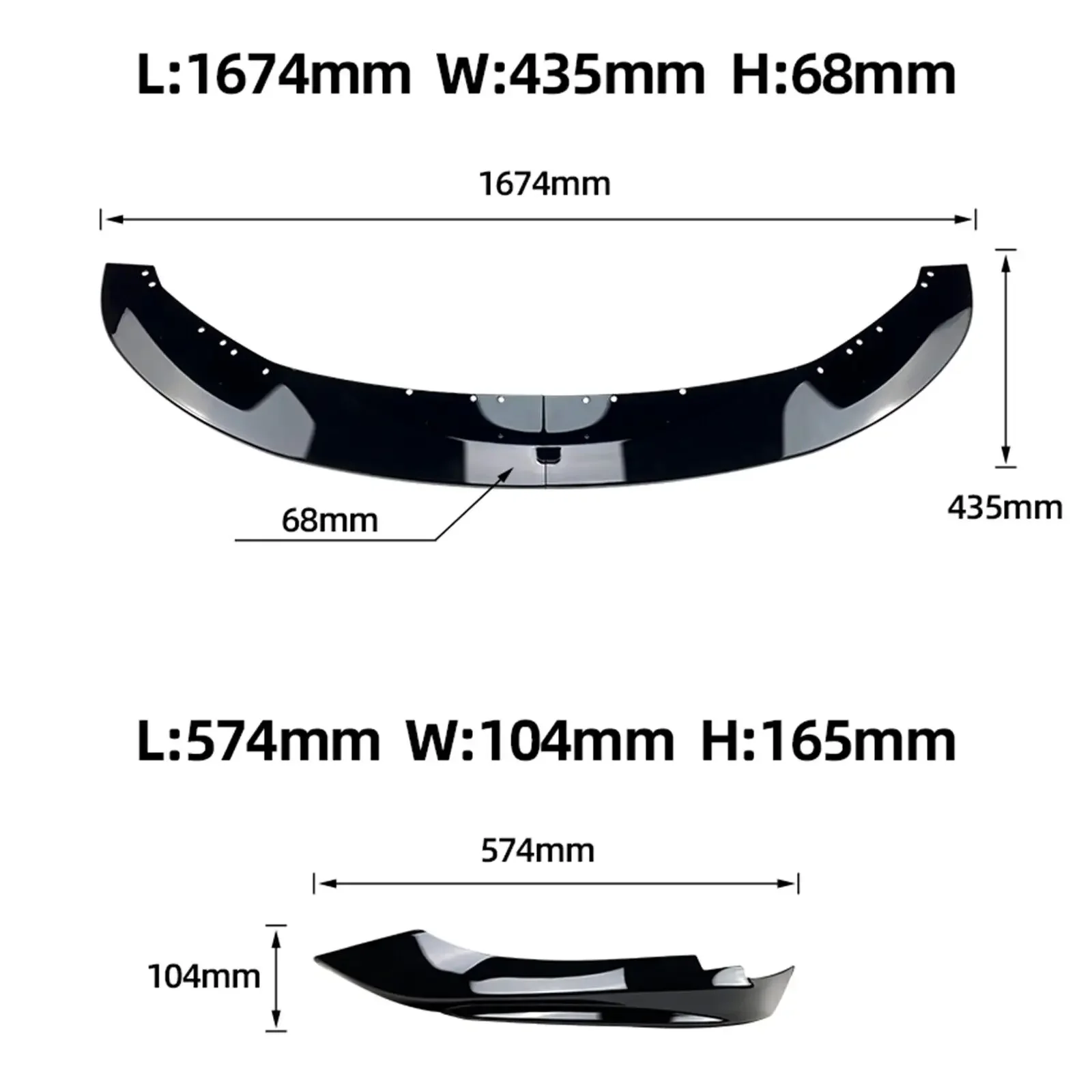 For BMW 4 Series F32 F33 F36 420i 425i 430i 440i M440i M Sport 2014-2020 MP Style Front Bumper Corner Front Lip Spoiler Shovel