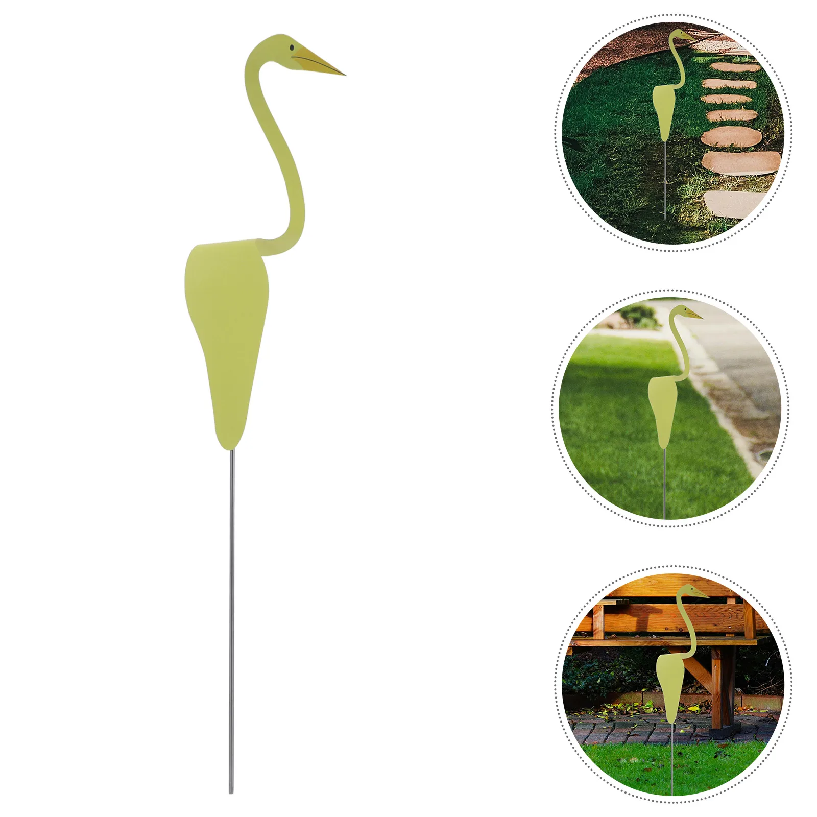 

Flamingo Decoration Props Metal Yard Stake Garden Decor Vivid Atmosphere Large Size Aluminum Plate Functional Design
