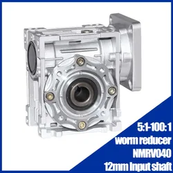 5: 1-100: 1 worm reducer NMRV040 12mm Input shaft for 90*90mm Square flange motor