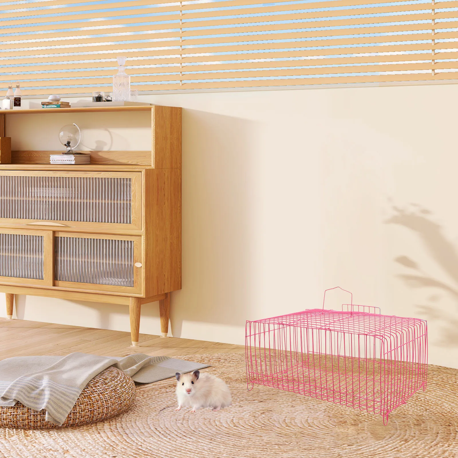 

Pet Parrot Cage Steel Wire Bird Travel Carrier Portable Outdoor Use Large Space For Small Birds Budgie Parakeet Cockatiel