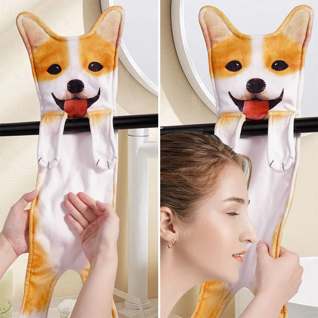 Stylish Dog Lover Hand Towel For Bathroom Or Kitchen Hand Towels For Bathroom Thick Highly Absorbent