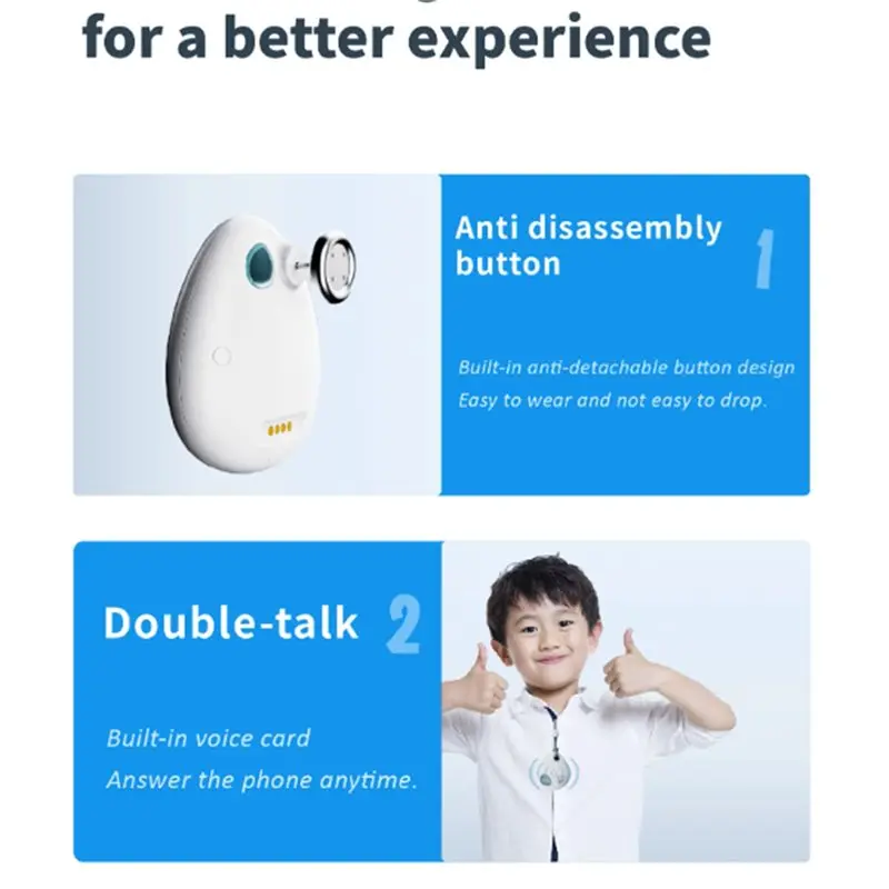 【FAST-SALE】GPS Tracker Waterproof Smart Personal Water-Resistant Anti-Lost SOS Alarm APP Remote Control Dual SIM Card For GSM/WI