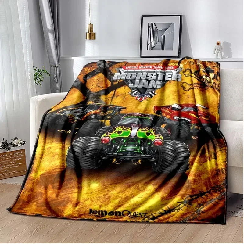 Monster Jam Grave Digger Truck Hot Wheels Sofa Blanket Lightweight Warm Insulation Blanket Bed Office Car knee padsThrow Blanket