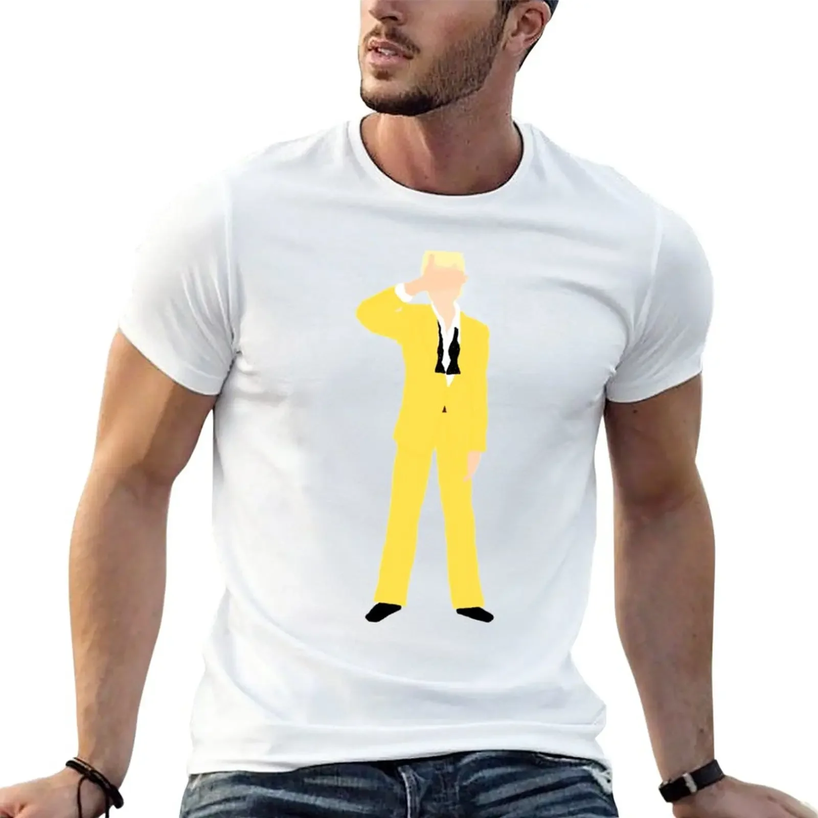 

Let's Dance Bowie Yellow Suit T-Shirt anime cute clothes Aesthetic clothing men clothings