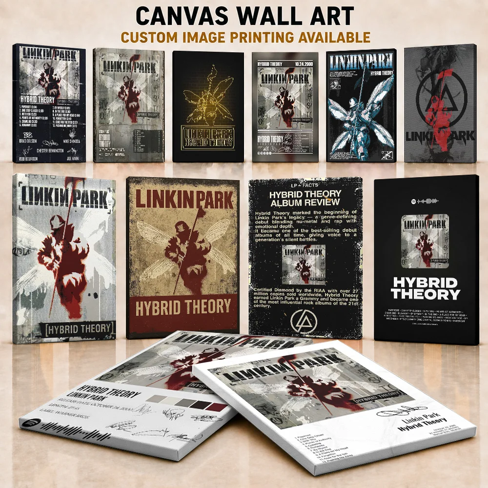 Linkin Park - Hybrid Theory Canvas Painting Posters Rock Canvas Wall Art With Personalized Photo For Music Room Ideal Fan Gift