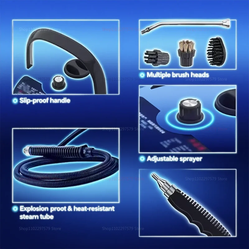 2025 Mew Portable High Pressure Steam Cleaner for Household Kitchen Air Conditioner Cleaning Deep Sanitizing Multi-Purpose Use