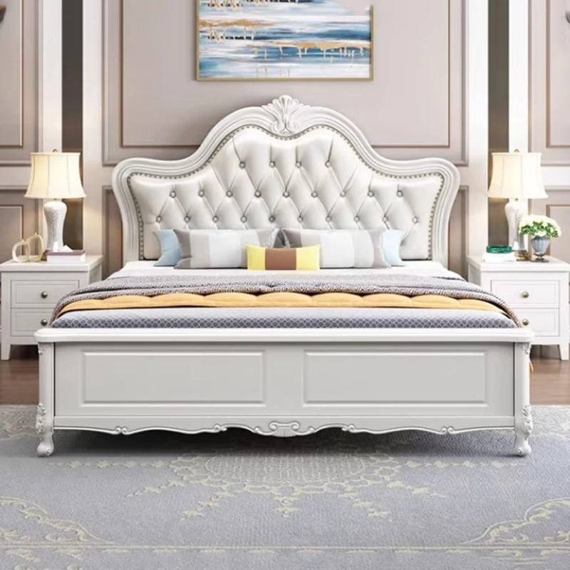 

Luxury Designer Bed Frame High Aesthetic Girl Modular Double Bed Frame King Modular Cama Matrimonial Furniture For Bedroom