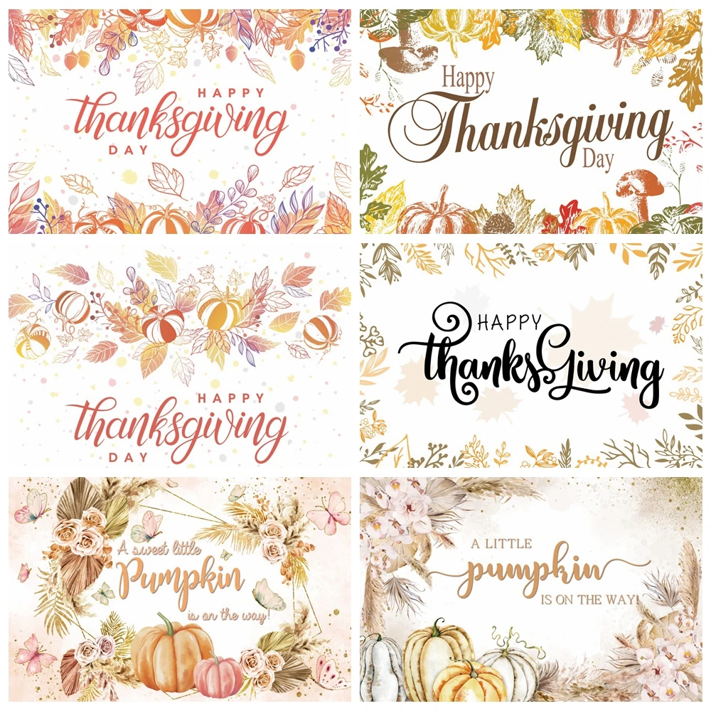 Fall Thanksgiving Party Background A Sweet Little Pumpkin is On The Way Pink Florals 2025 Autumn Party Decor Photocall Backdrop