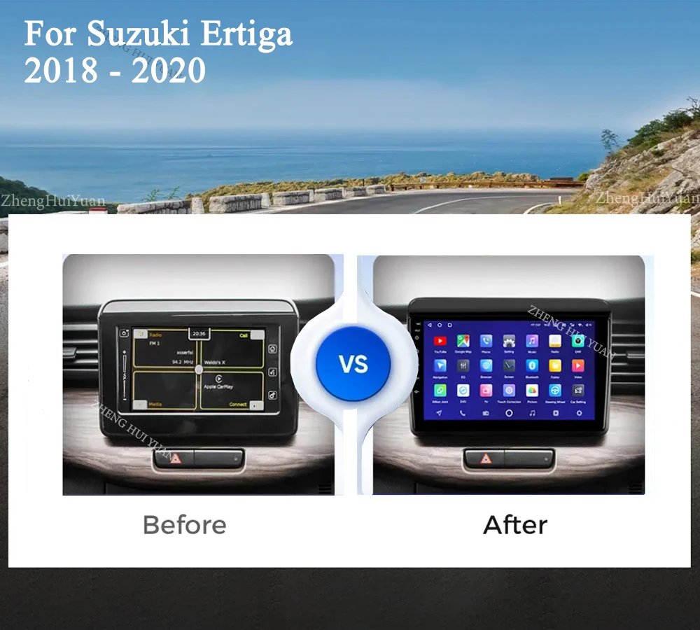 

Android 15 CarPlay Auto для Suzuki Ertiga 2018-2020 Автомагнитола Мультимедийная навигация Видео DVD Авторадио Стерео 2din 4G + BT GPS