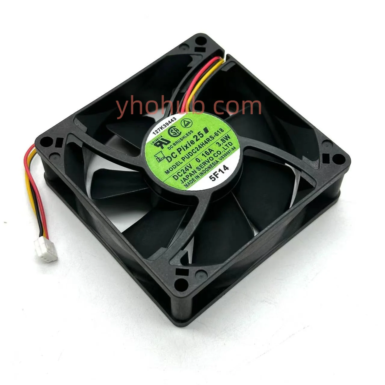 

PUDC24H4RS-618 DC 24V 0.16A 80X80X25mm Server Cooling Fan