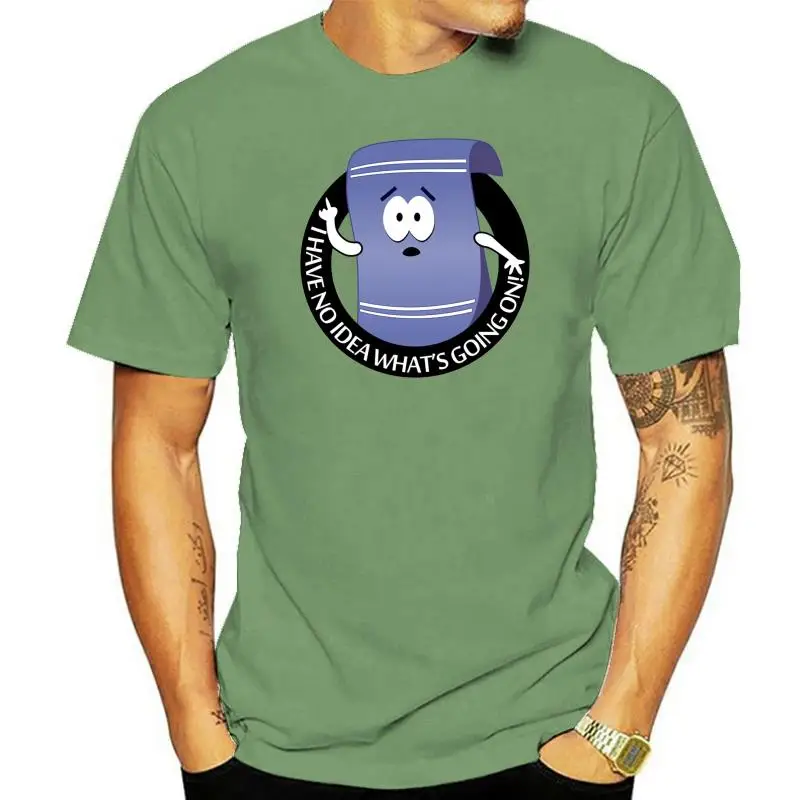 Towelie High No Idea What's Going On White, Custom Made T Shirt Men  Unisex Fashion tshirt Free Shipping black