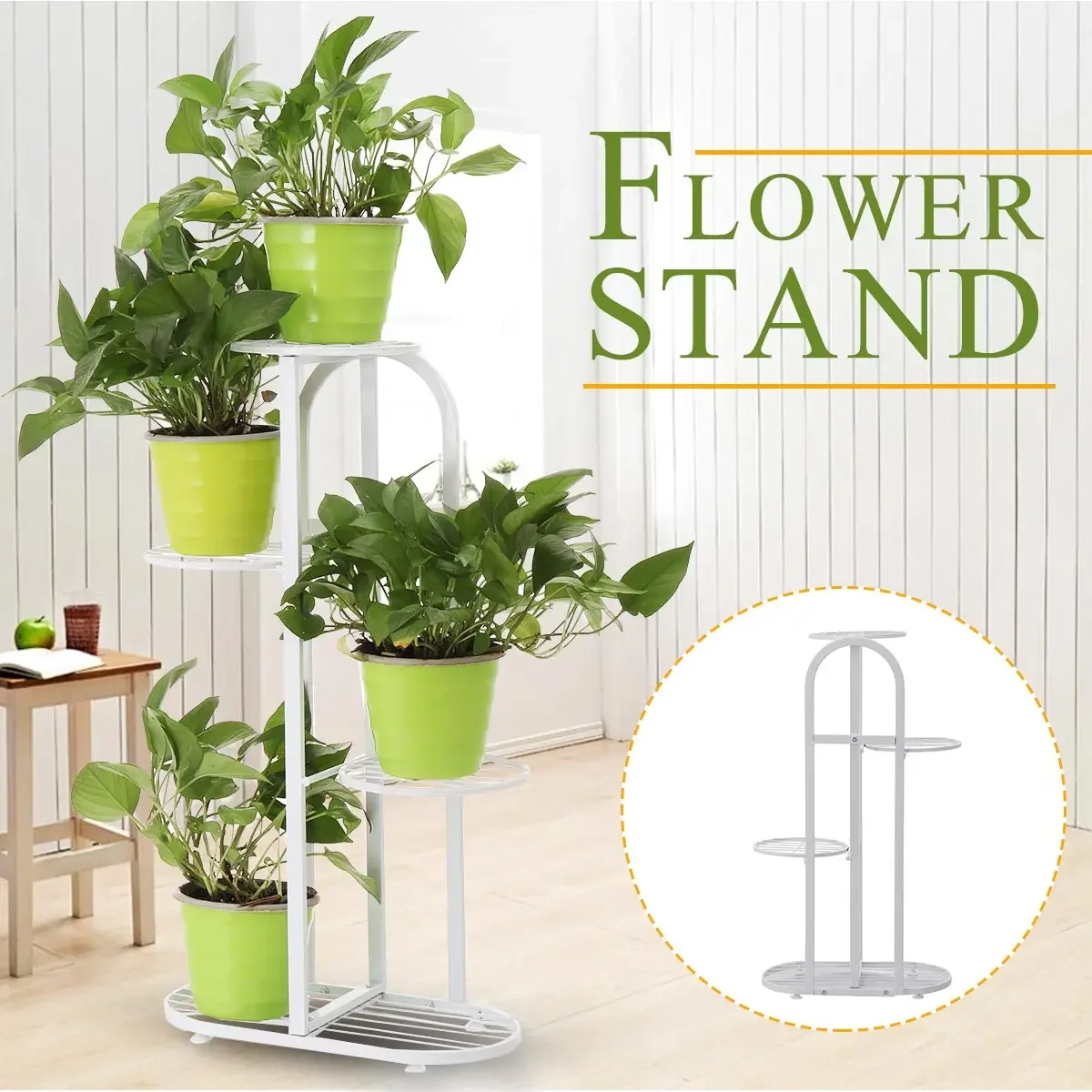 Plant Shelves Iron Potted Flower Plant Stand Rack Multiple Flower Pot Holder Shelf Indoor Outdoor Planter Display Organizer