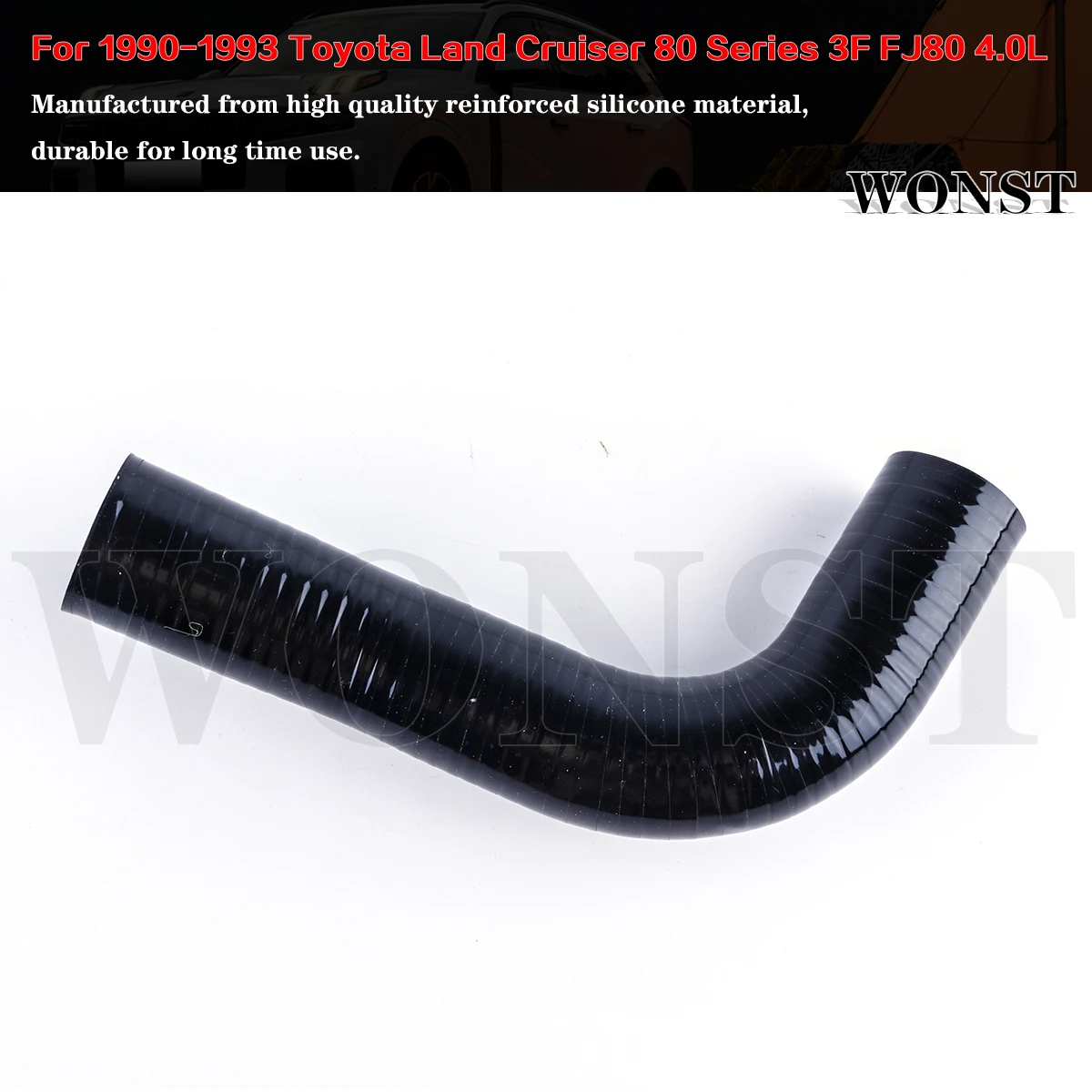 4Pcs Silicone Radiator Coolant Hoses Tubes Kit For 1990-1993 Toyota Land Cruiser 80 Series 3F-E FJ80 4.0L view 6