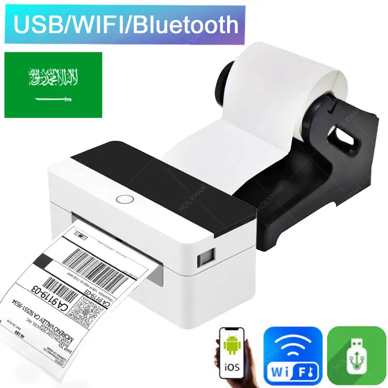 Shipping Label Printer Address Thermal Label Printer 4X6 Barcode Printer USB Bluetooth WIFI High Speed Label Maker