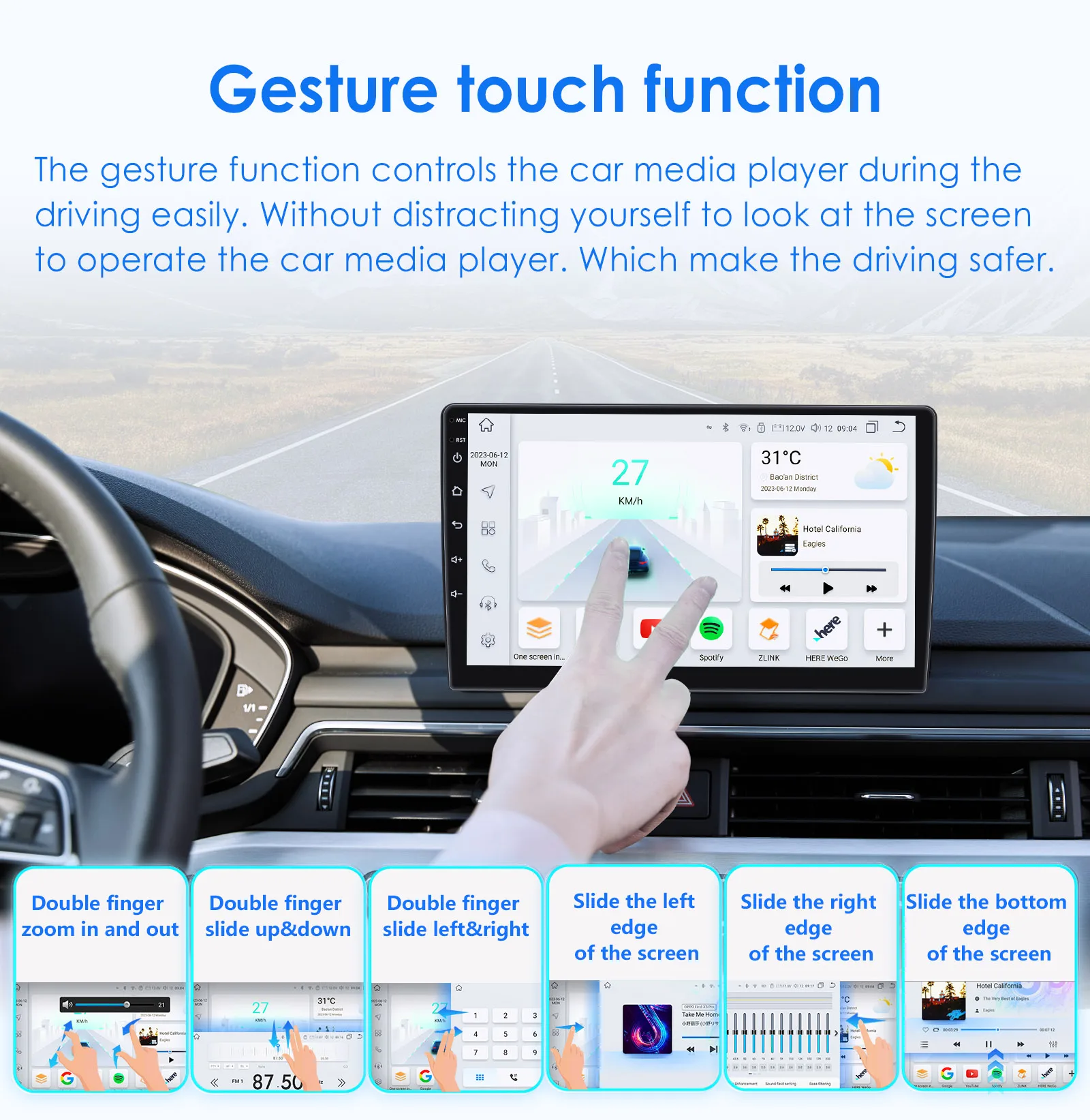 Carplay 4G 2 Din أندرويد 14 سيارة مشغل وسائط متعددة لسوزوكي سويفت 2005-2010 الملاحة نظام تحديد المواقع AutoRadio ستيريو DSP BT SWC DVR Cam