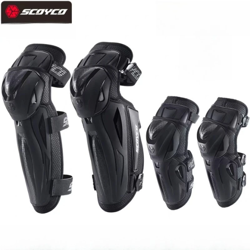 SCOYCO Motorcycle Knee Elbow Pads Motocross Brace Mesh Breathable Downhill Sports Protections Rodilleras Coderas Moto Universal