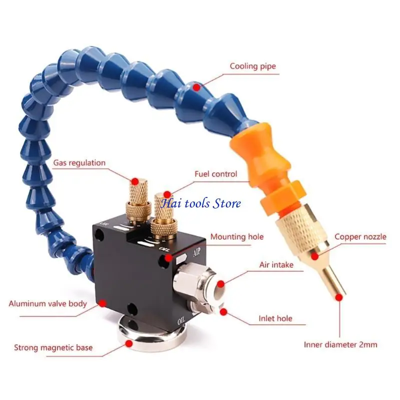

X37E Система распыления охлаждающей жидкости для резки металла, гравировальный охлаждающий распылитель для воздушных труб, для