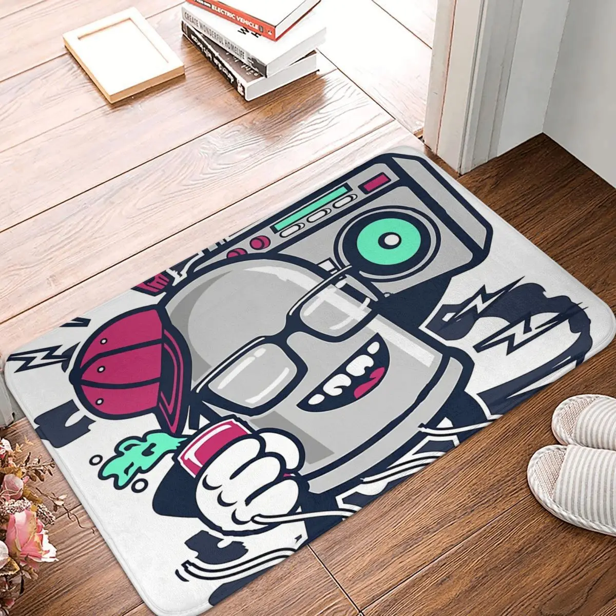 Tape Bathroom Mat Press Doormat Flannel Carpet Balcony Rug Home Decoration