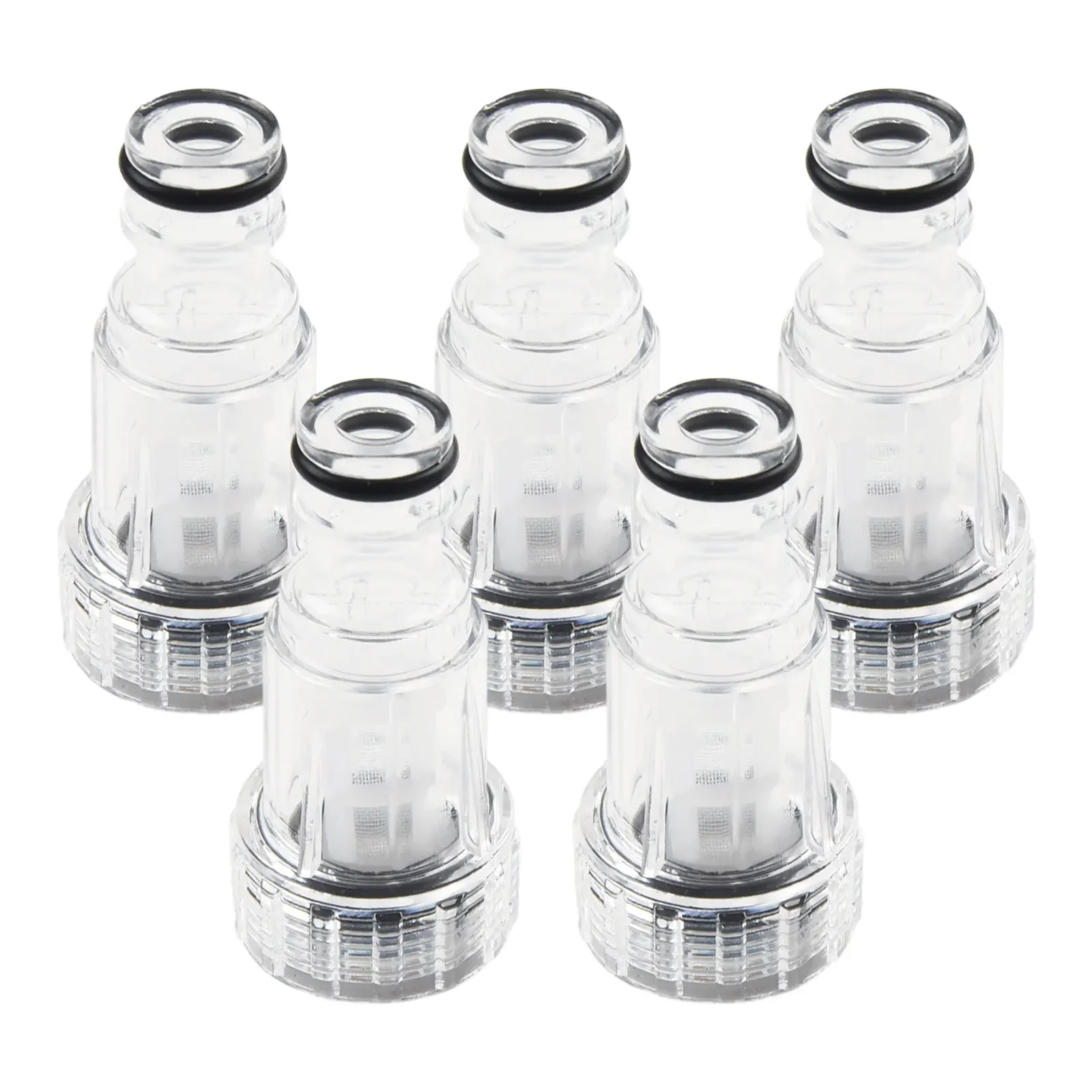 Pressure Washer Water Inlet Filter Transparent Plastic Replacement Tool 5pcs Parts Accessories Useful High Pressure Washer