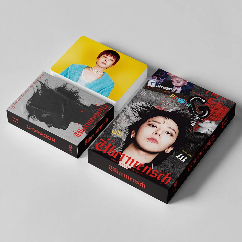 55Pcs/Set G-DRAGON Idol New Album Übermensch Lomo Cards HD Printd Photocards High Quality Postcards BIGBANG Fans Collection Gift