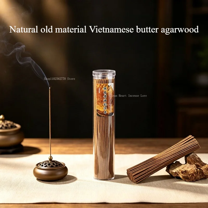 100g Non-sticky Powder Natural Vietnamese Agilawood Coarse Incense Stick Household Offering Worship Buddha Purify Air Joss Stick