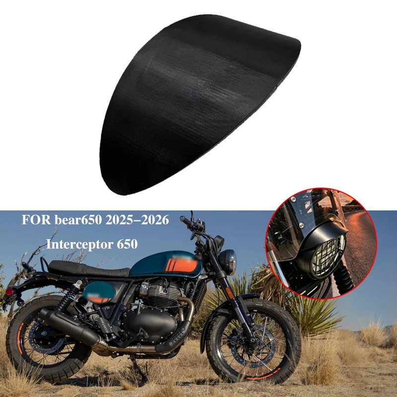 FOR BEAR650 bear650 2025-2026 Interceptor 650 Motorcycle Headlight Trim Cover Front Headlight Fairing Cover Mask