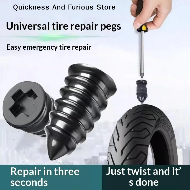【MO】10/20/40Pcs Professional Vacuum Tire Repair Nails Rubber Metal Puncture Tools For Car Motorcycle Truck Bike Accessories