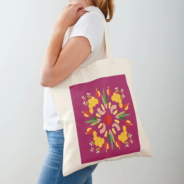 Yomim Noraim Large Port Print Tote Bag cute pouch bag tote bag woman shopping cart bags female