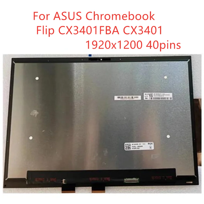 

For ASUS Laptop Chromebook Flip CX3401FBA CX3401 Touch SCREEN NE140WUM-NX1 1920x1200 40pins 144HZ LCD SCREEN ASSEMBLY