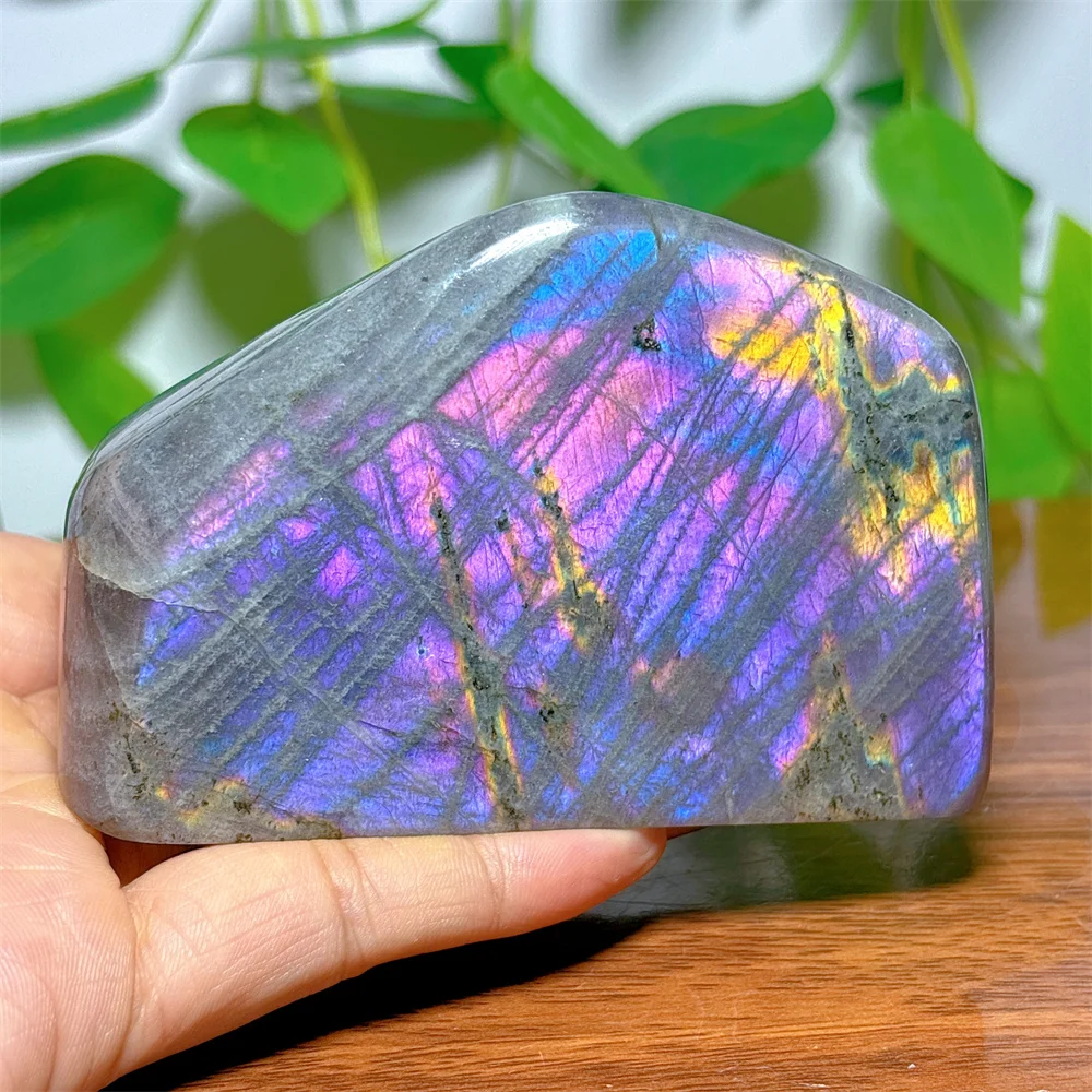 

Purple Labradorite Free Form Crystal Natural Stone Quartz Home Decoration Minerals Reiki Gifts Energy Healing Meditation