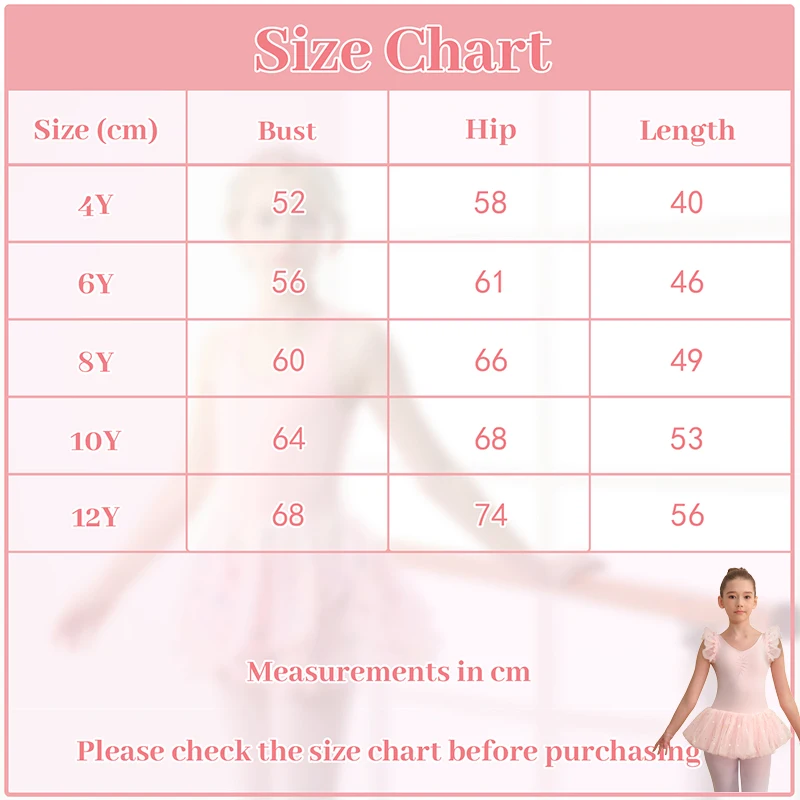 Ärmellose Ballett-Trikots für Mädchen, glitzerndes Tutu-Tanzkleid, glänzende, doppellagige Ballerina-Tanzkleidung mit Flatterärmeln für Kinder ﻿ – Detail 1