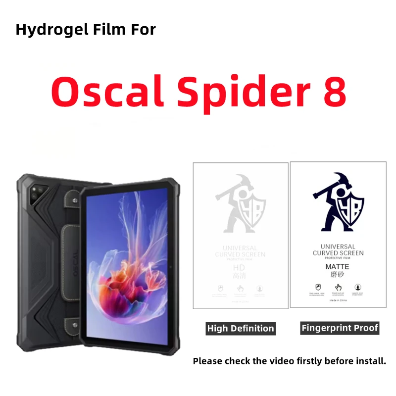 

2pcs HD Tablets Hydrogel Film For Oscal Spider 8 Matte Screen Protector For Oscal Spider 8 Clear Protective Film Full Cover Film