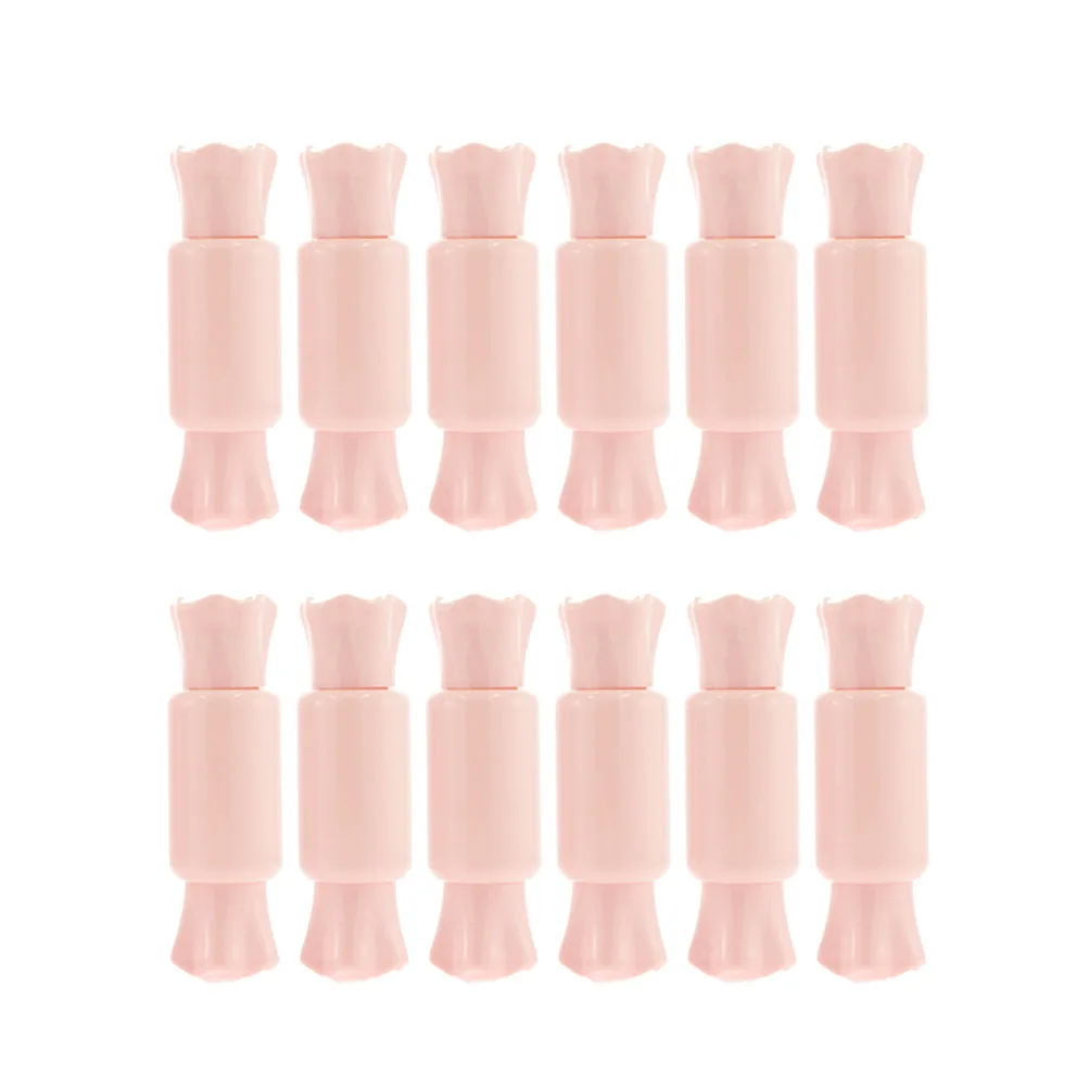 

12pcs Tube Diy Glaze Container Transparent Travel Size Gloss Subpackaging Gradient Design Lightweight Durable