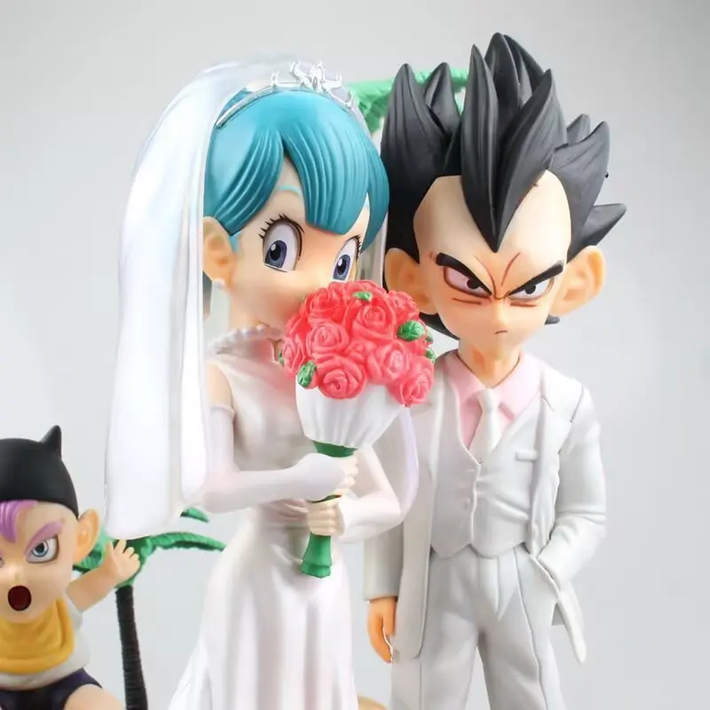 ​​26cm-dragon-ball-z-wedding-gk-statue-vegeta-bulma-with-trunks-anime-figure-collectible-gift​-desktop-decorative-ornaments