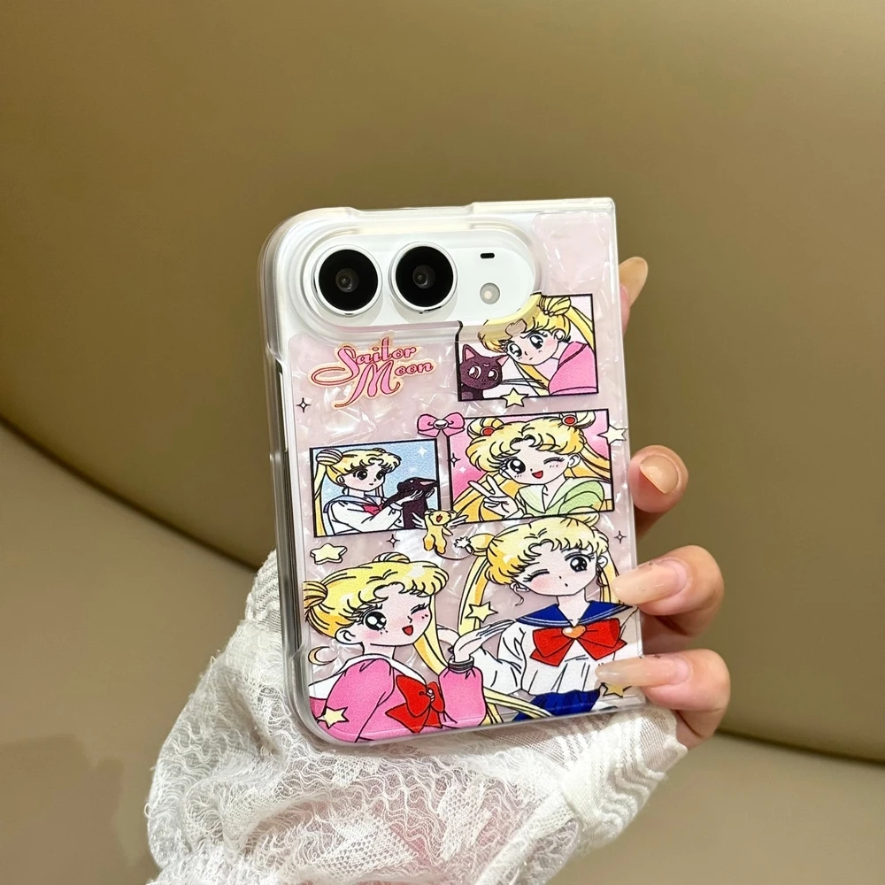 Cute Cartoon Japan Anime Sailor Moon Luna Cat Phone Case For iPhone Duo iPhone Ultra Shockproof Hard Cover