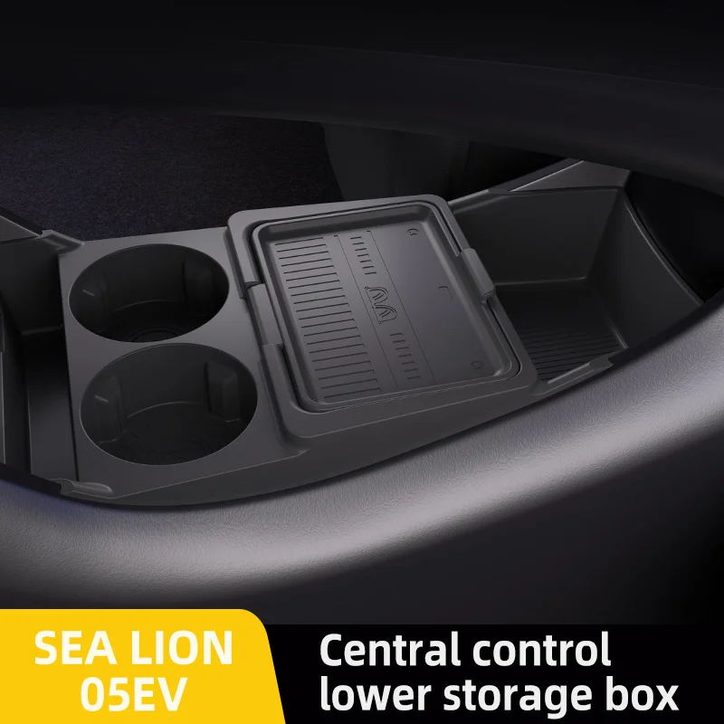 

For BYD Sea Lion 05 EV‌ 2025 Storage Box Center Armrest Hidden Box Cup Holder Organizer Interior Accessories