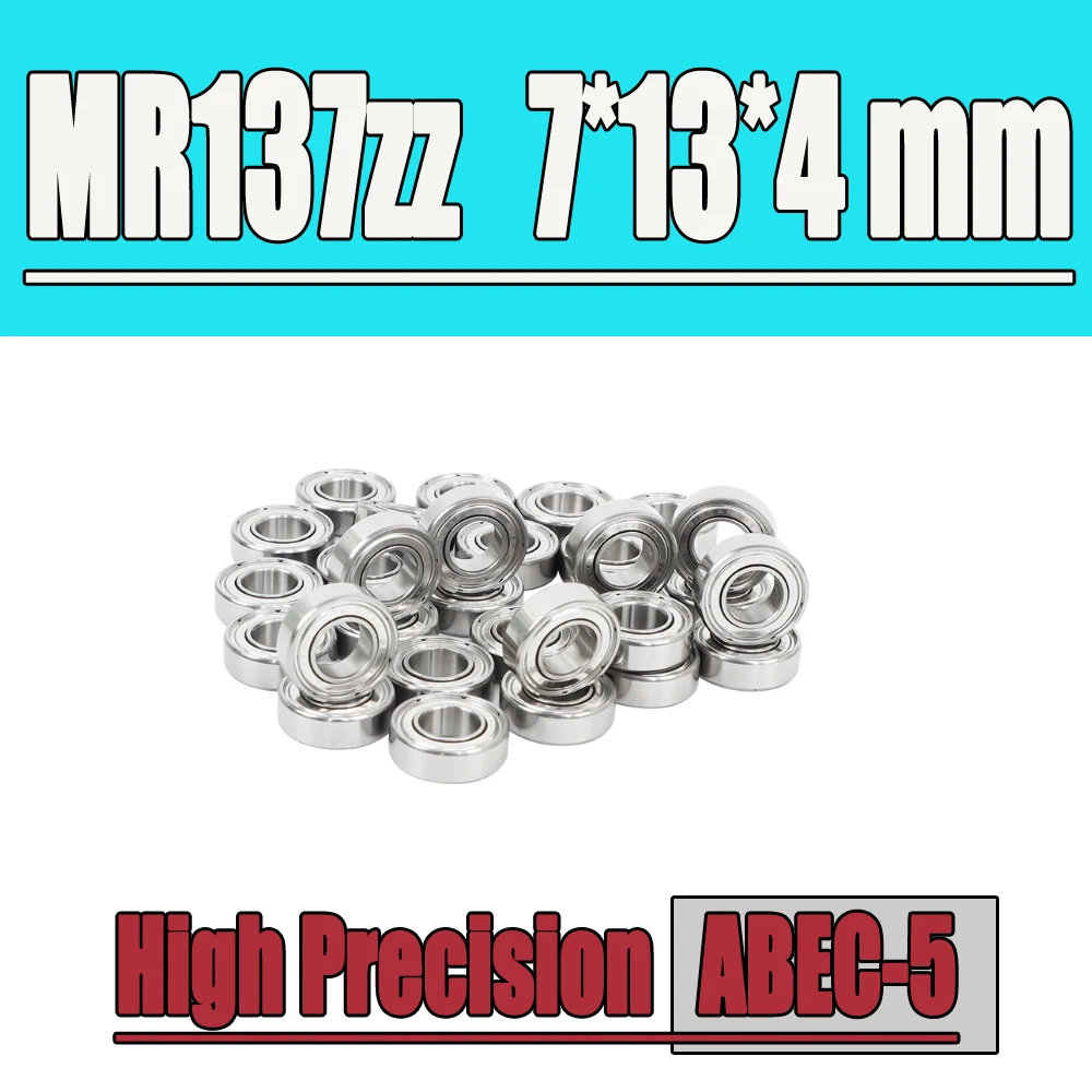 

7*13*4 mm 10Pieces MR137zz Bearing ABEC-5 Sealed Miniature Mini Ball Bearing MR137 ZZ Chrome Steel Bearings